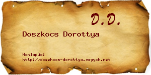Doszkocs Dorottya névjegykártya